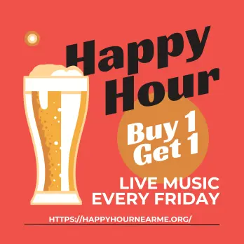 Happy Hour buy 1 get 1 free offer in Myrtle Beach