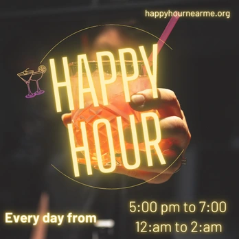 PT Happy Hour Monday Through Sunday Timing
